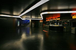 Alicante, artificial lighting, eye level view, floor, indoor lighting, interior, lamp, LED, sign, Spain, station, Valenciana