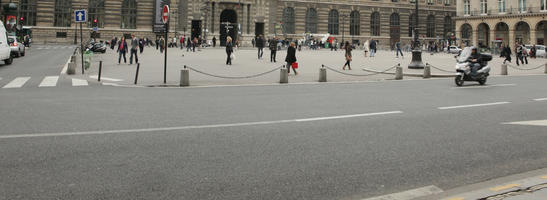 autumn, day, diffuse, diffused light, eye level view, France, group, Ile-De-France, natural light, Paris, people, street, walking