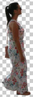 ambient light, casual, cutout, cutout people, cutout women, day, eye level view, female, natural light, side, summer, walking