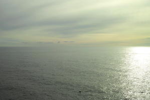 afternoon, Cirrostratus, cloudy, day, elevated, haze, looking down, Monaco, Monte Carlo, Monte-Carlo, museum, overcast, seascape, sky, sun glare, top-down perspective, winter
