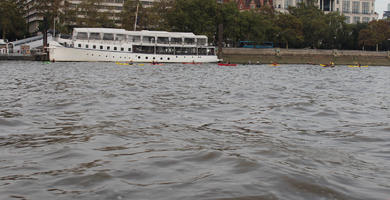 autumn, boat, day, diffuse, diffused light, England, eye level view, London, river, The United Kingdom
