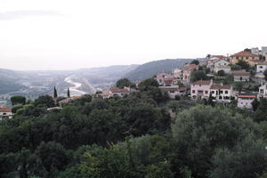 cloudy, day, elevated, estuaries, eye level view, France, mountain, overcast, Provence Alpes Cote D