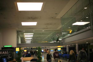 airport, artificial lighting, ceiling, eye level view, indoor lighting, Madrid, Spain
