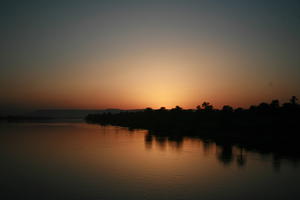 clear, dusk, East Timor, Egypt, Egypt, eye level view, river, river Nile, silhouette, sky, sunset