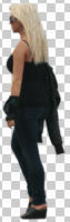 casual, caucasian, cutout, cutout people, cutout women, day, eye level view, natural light, side, standing, summer, woman