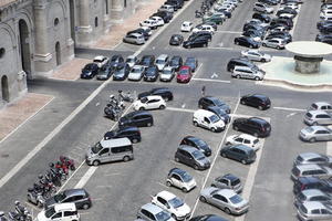 above, car, city, day, Italia , Lazio, parking, Rome, summer, sunny, urban