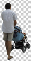 back, casual, caucasian, couple, cutout, cutout couples, cutout people, day, diffuse, diffused light, eye level view, family, summer, walking