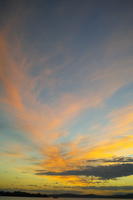backlight, cloud, cloudy, Cumulus, day, dusk, eye level view, natural light, open space, sky, sunset, sunset