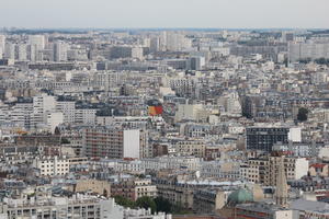 aerial view, autumn, city, cityscape, day, diffuse, diffused light, France, Ile-De-France, Paris
