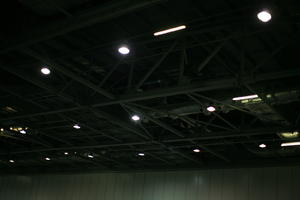 artificial lighting, below, ceiling, England, hangar, indoor lighting, indoors, interior, light, London, The United Kingdom