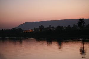 dusk, East Timor, Egypt, Egypt, eye level view, river, river Nile, silhouette, vegetation