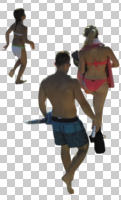 above, backlight, beach, cutout, cutout groups, cutout people, day, elevated, group, natural light, people, summer, summer, sunlight, sunny, walking