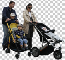 casual, cutout, cutout groups, cutout people, day, eye level view, family, front, group, natural light, people, walking