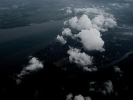 aerial view, cloud, overcast, overcast, sky