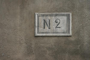 ambient light, cement, close-up, day, Italia , Mondovi, overcast, Piemonte, sign, stone, winter
