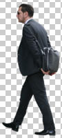 business, caucasian, cutout, cutout men, cutout people, day, eye level view, male, man, natural light, side, smart, walking