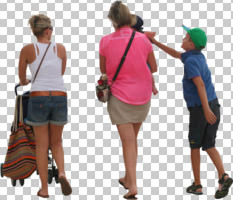 back, buggy, casual, caucasian, Croatia, cutout, cutout groups, day, eye level view, family, natural light, summer
