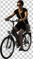 bicycle, casual, caucasian, cutout, cutout people, cutout women, cycling, day, direct sunlight, eye level view, female, NA, natural light, people, summer, sunlight, sunny, three-quarter, woman